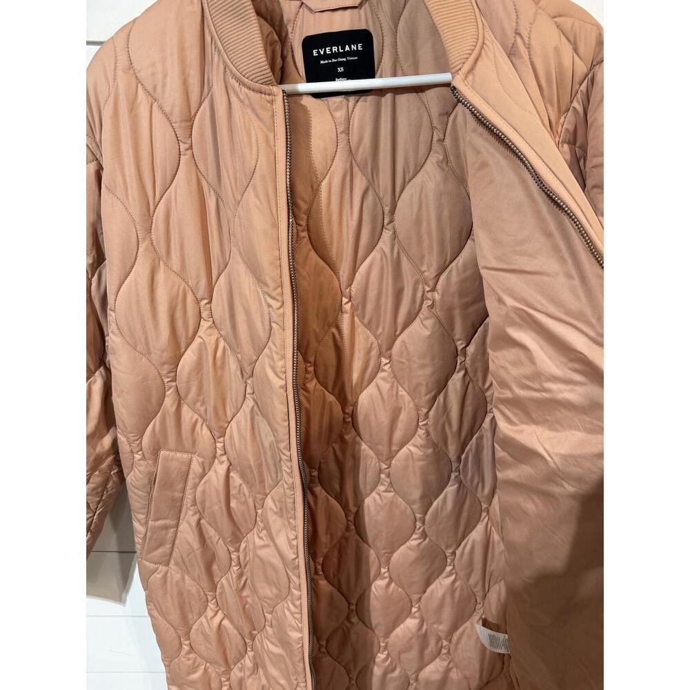 Everlane Women’s Pink Quilted Puffer Long Coat XS - Picture 2 of 3